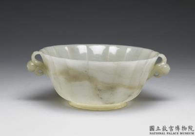 图片[2]-Jade flower-shaped bowl with two bud-shaped handles, Mughal Empire-China Archive